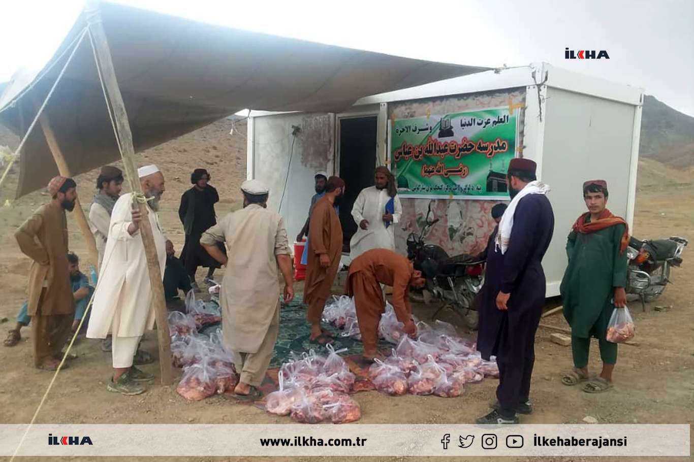 Charitable foundations distribute sacrificial meat to 45,000 families in Afghanistan